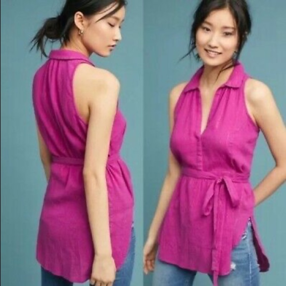 Anthropologie Maeve Batavia Pink Tunic M NWOT